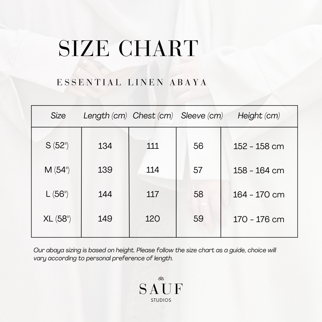 Essential Linen Abaya - Ecru
